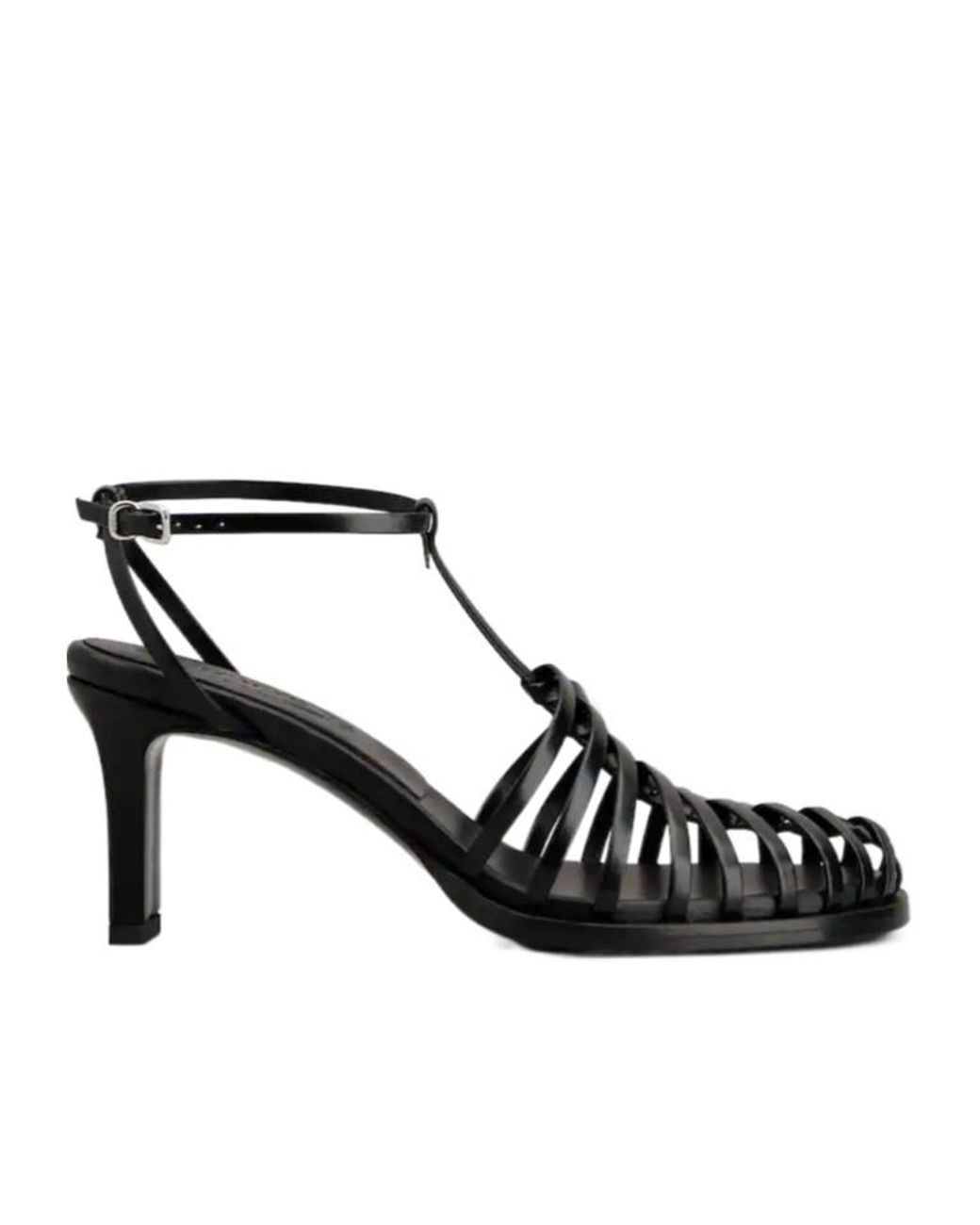 Tod's Black 75Mm Leather Sandals