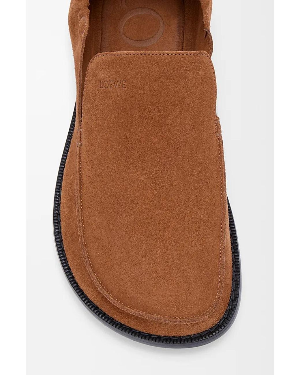 Loewe Brown Flex Deconstructed Moccasins for men