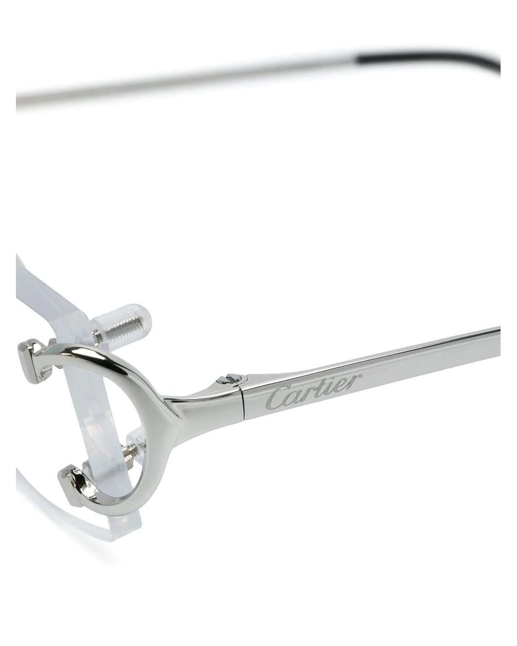 Cartier Multicolor Rectangle Rimless Glasses for men