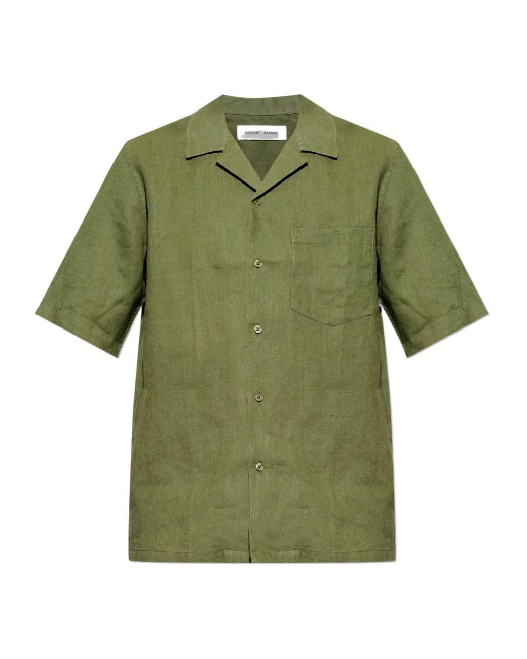 Samsøe & Samsøe Green Samsøe Samsøe Oscar Short-Sleeve Shirt for men