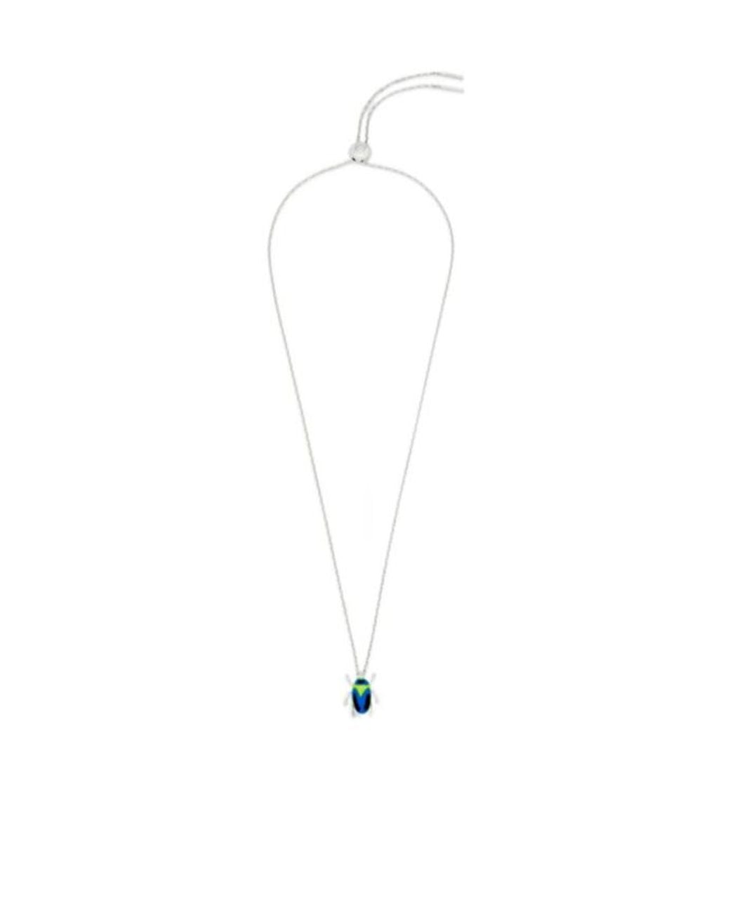 Loewe White Scarabeo Necklace