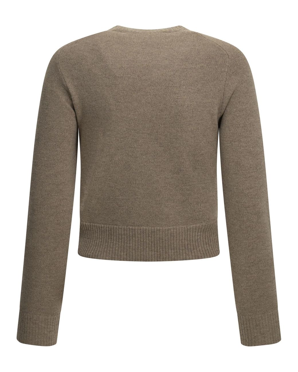 Max Mara Brown Paneled Crew Neck Knitted Sweater
