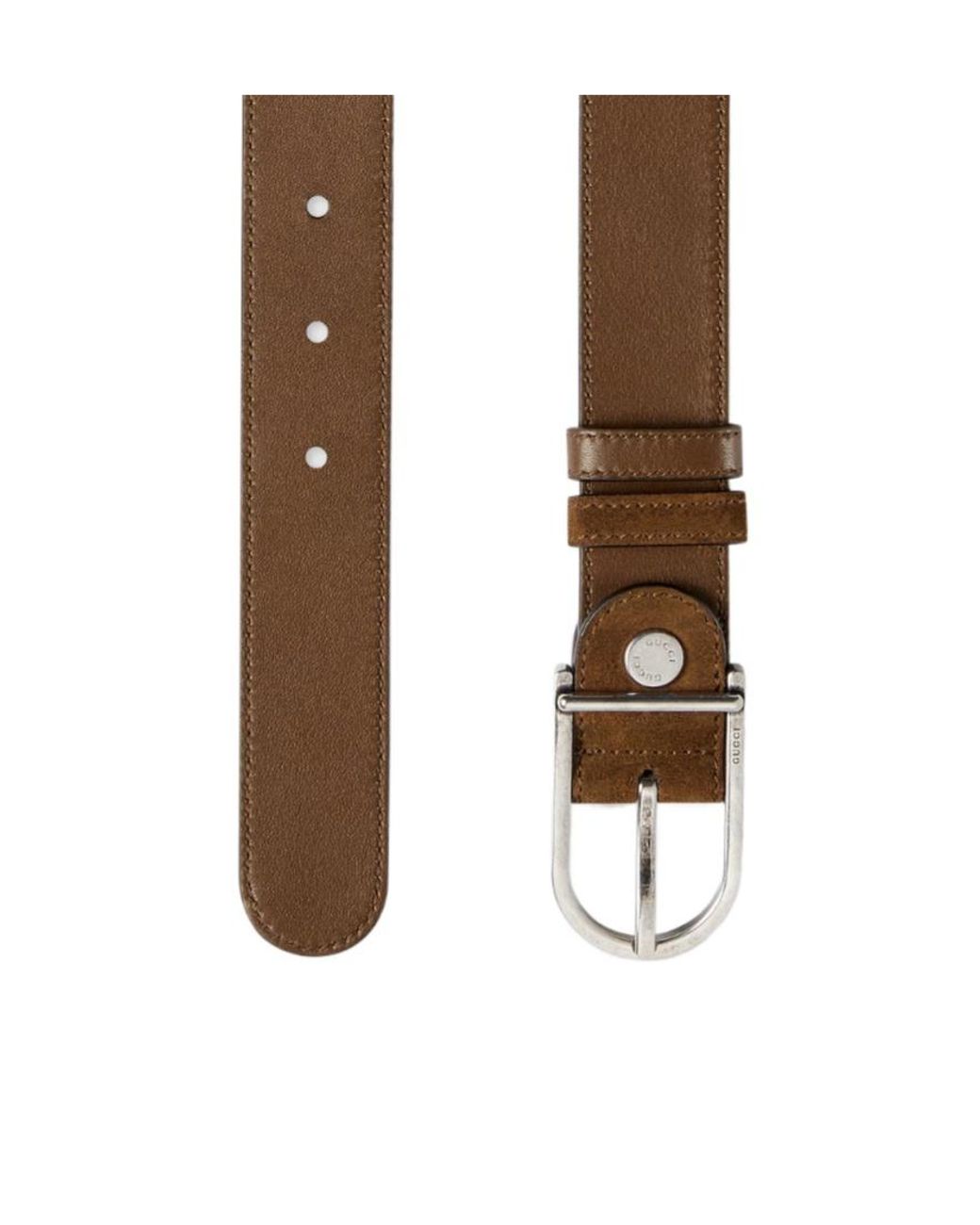 Gucci White Reversible Monogram Leather Belt for men