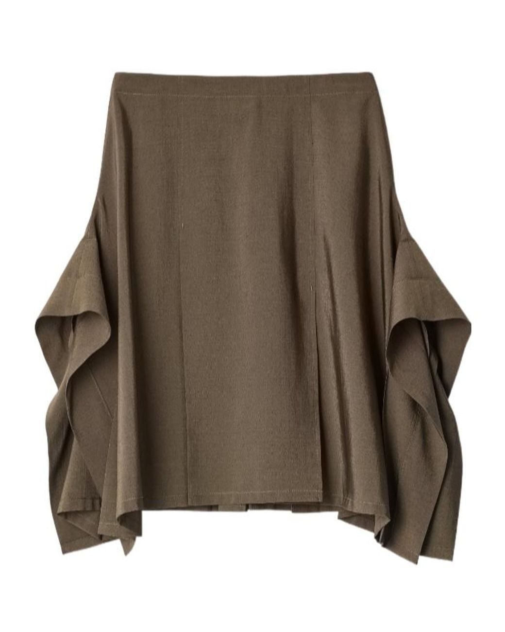 Lemaire Brown Pleated Skirt