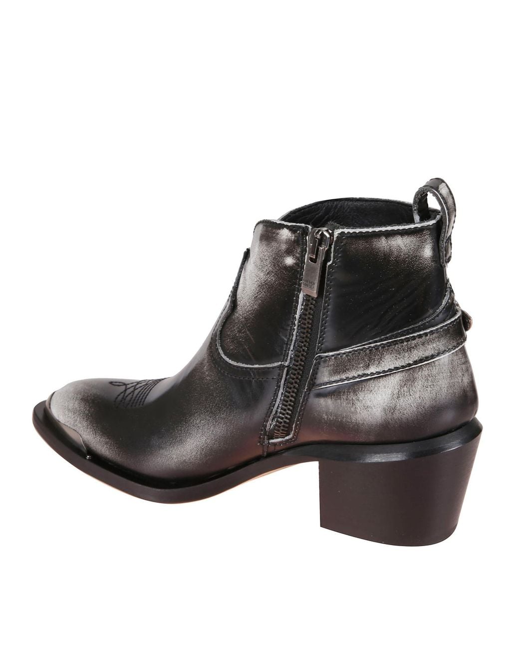 Golden Goose Deluxe Brand Black Buckle Detailed Ankle Boots