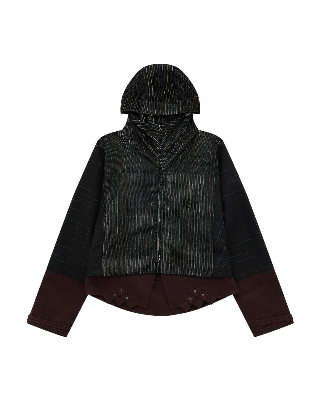 Kiko Kostadinov Black Estike Zipped Hooded Jacket for men