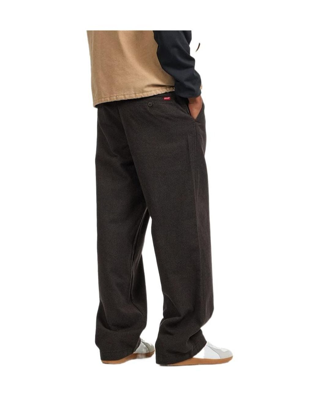 Levi's Black Xx Chino Pleated Baggy Pants for men
