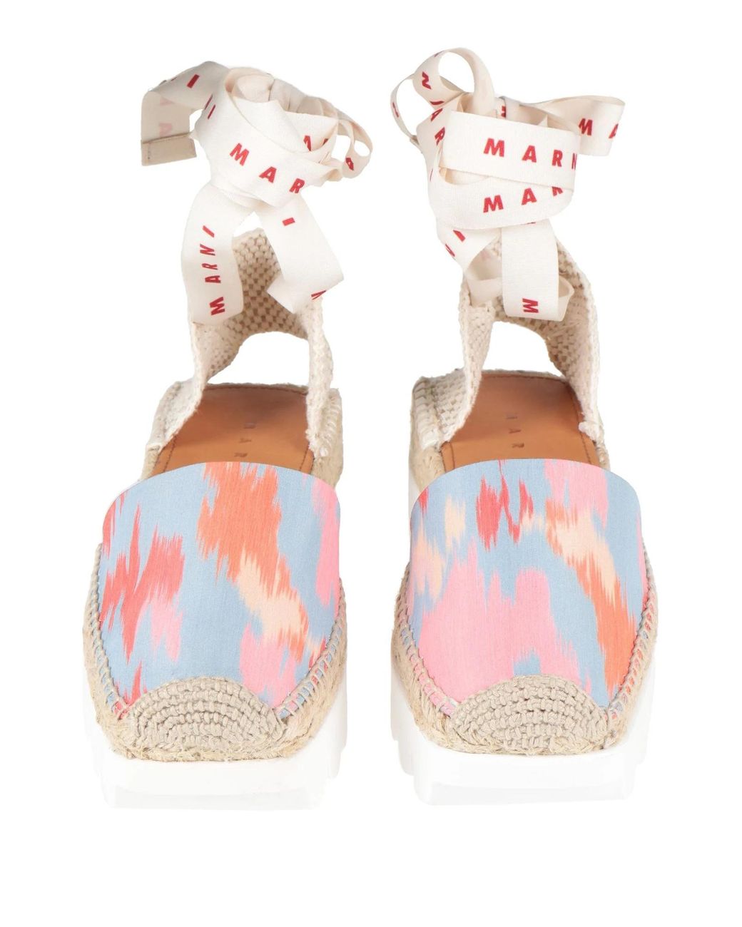 Marni Natural Woven Platform Shoes