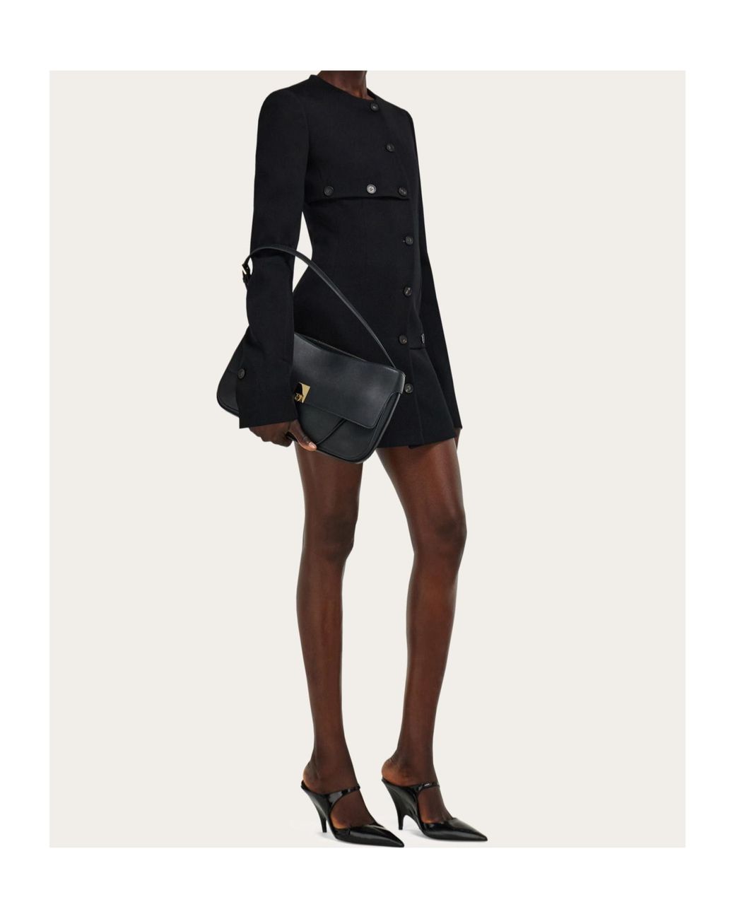 Ferragamo Black Cara Shoulder Bag
