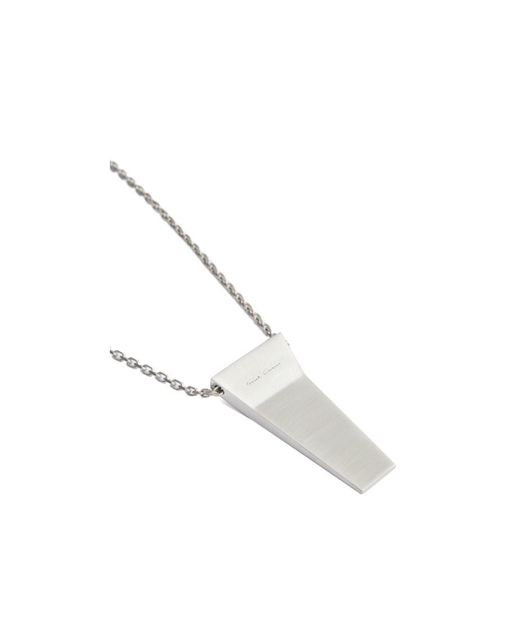 Rick Owens White Pendant Necklace for men