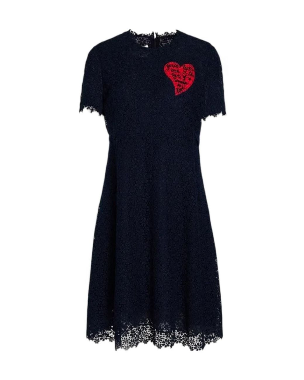 Valentino Blue Short-Sleeved Dress
