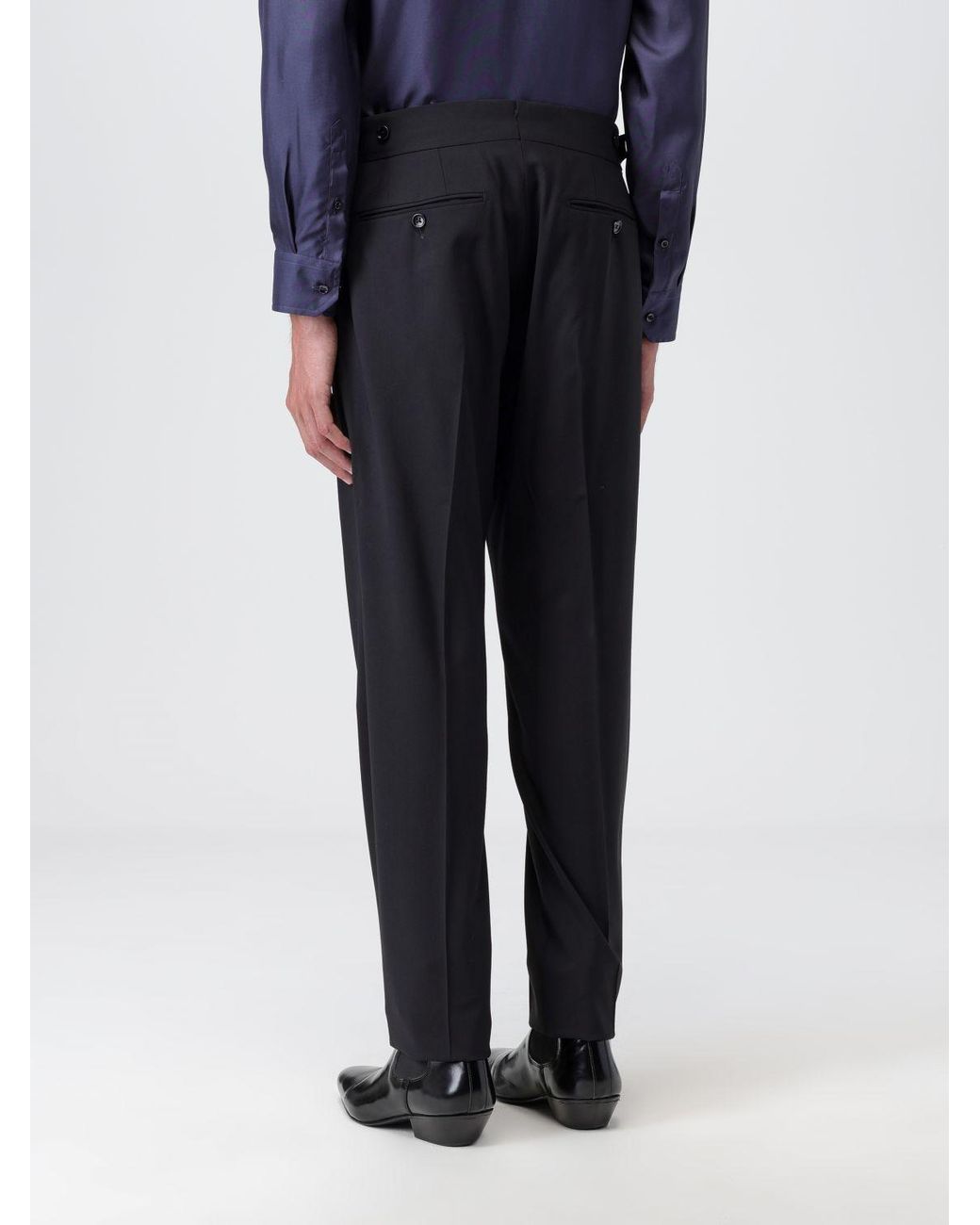 Tom Ford Blue Slim Fit Tapered Trousers for men