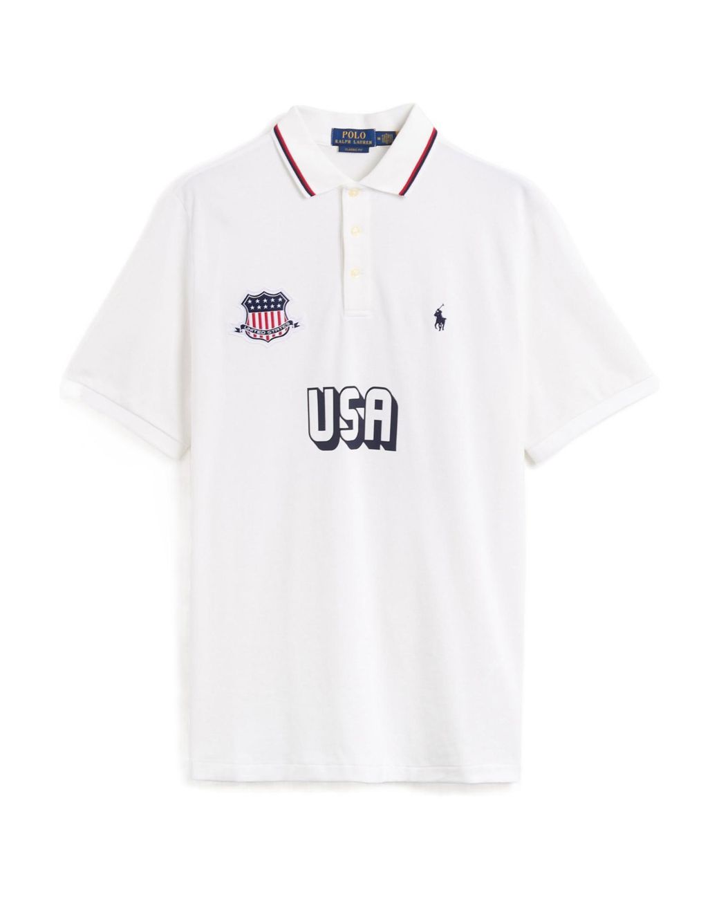Polo Ralph Lauren Usa 24 Polo Shirt in White for Men | Lyst UK