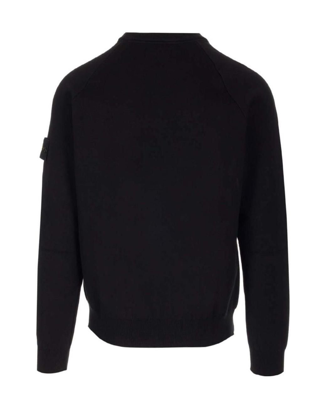 Stone Island Blue Compass-Motif Cotton-Blend Sweatshirt for men