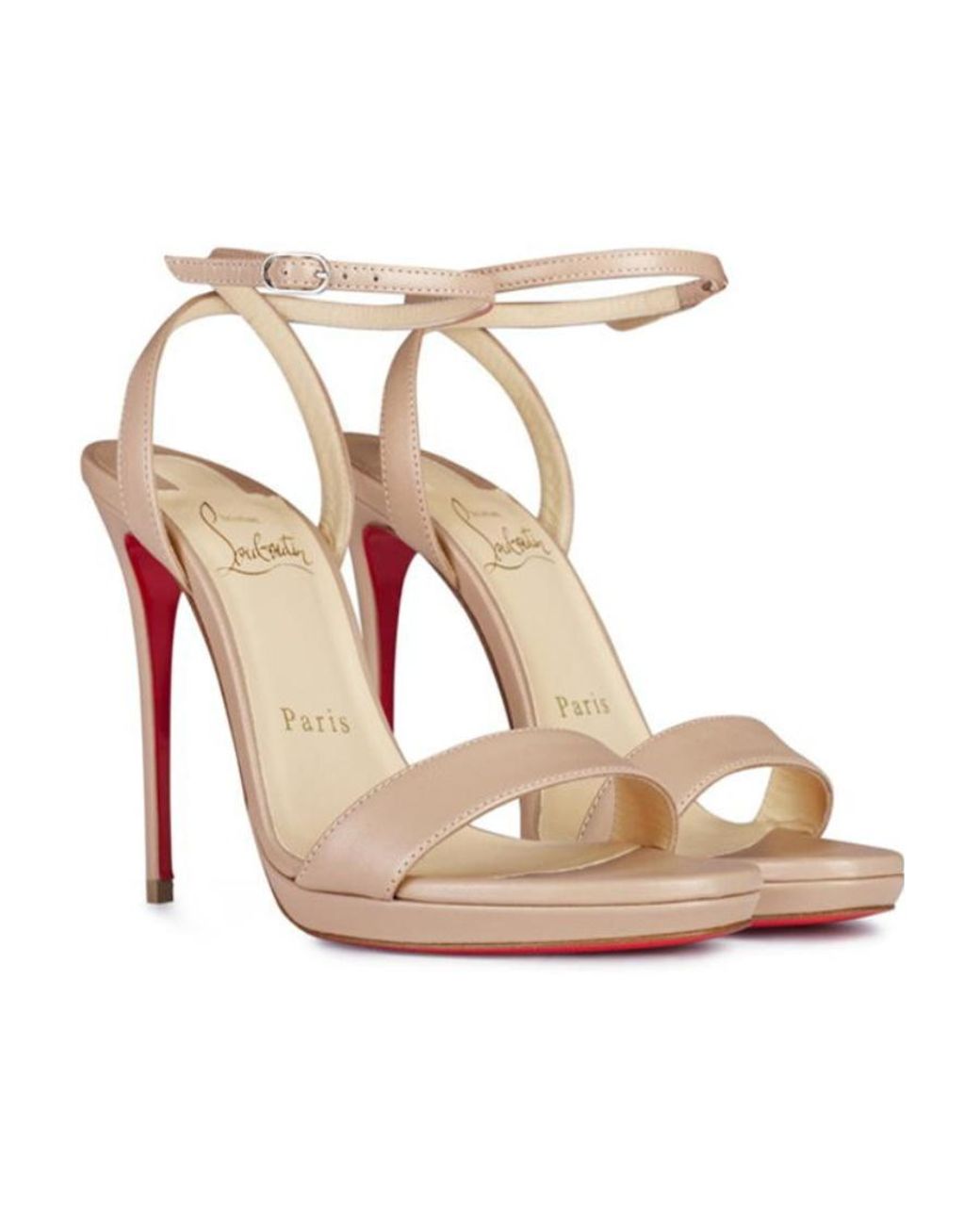 Christian Louboutin White High-Heeled Sandals