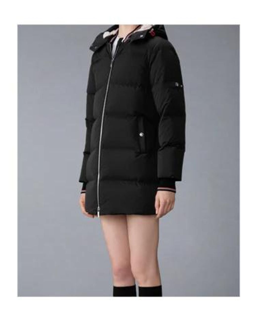 Thom Browne Black Zip-Up Padded Coat