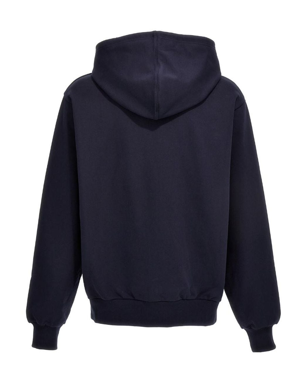 Marni Blue V-Neck Hoodie For Featuring A Kangaroo Pocket And Logo for men