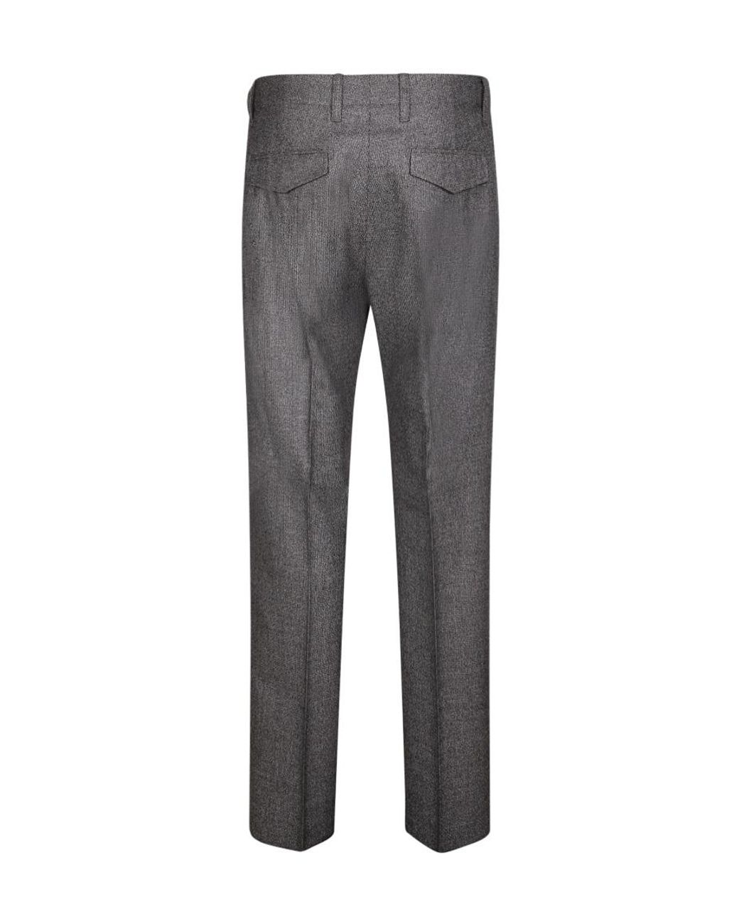 Lardini Gray Classic Wool Straight-Leg Pants for men