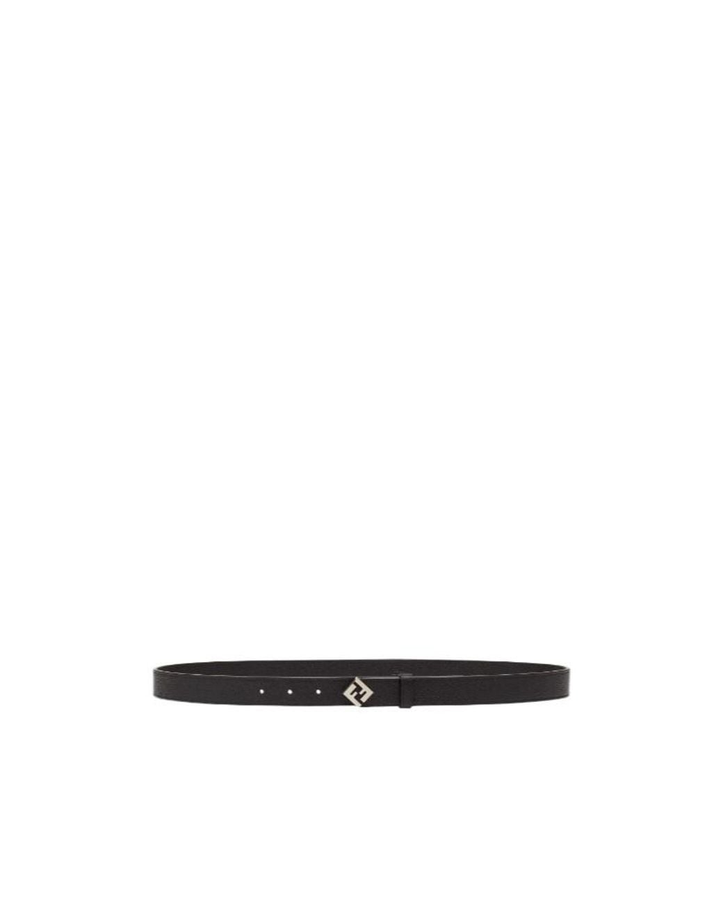 Fendi White Ff Squared Belt for men