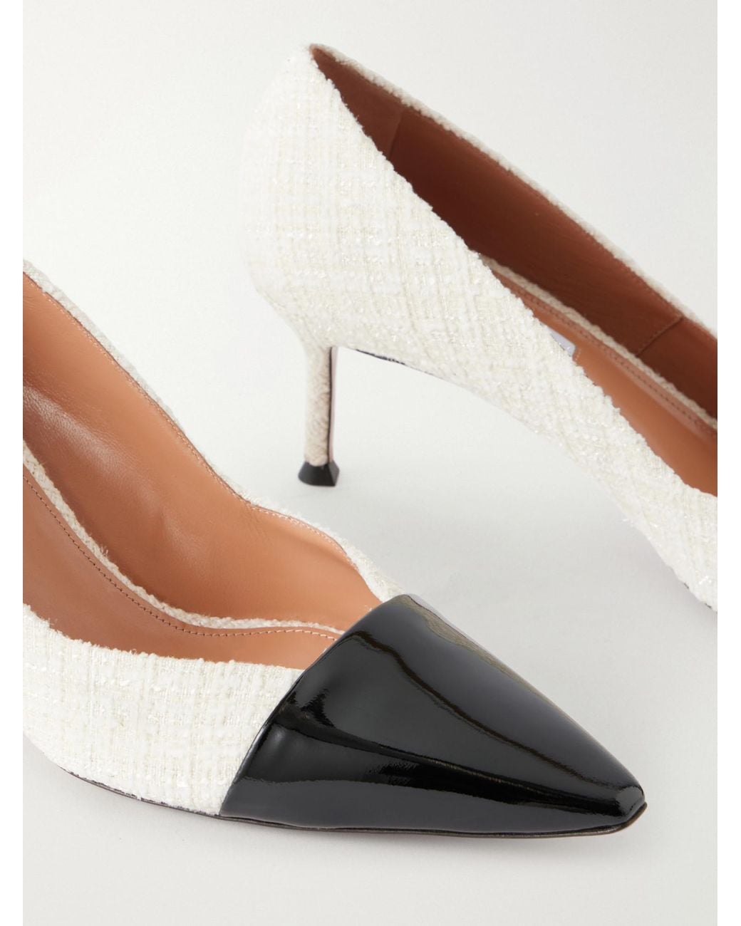 Aquazzura White Color-Block High Heels