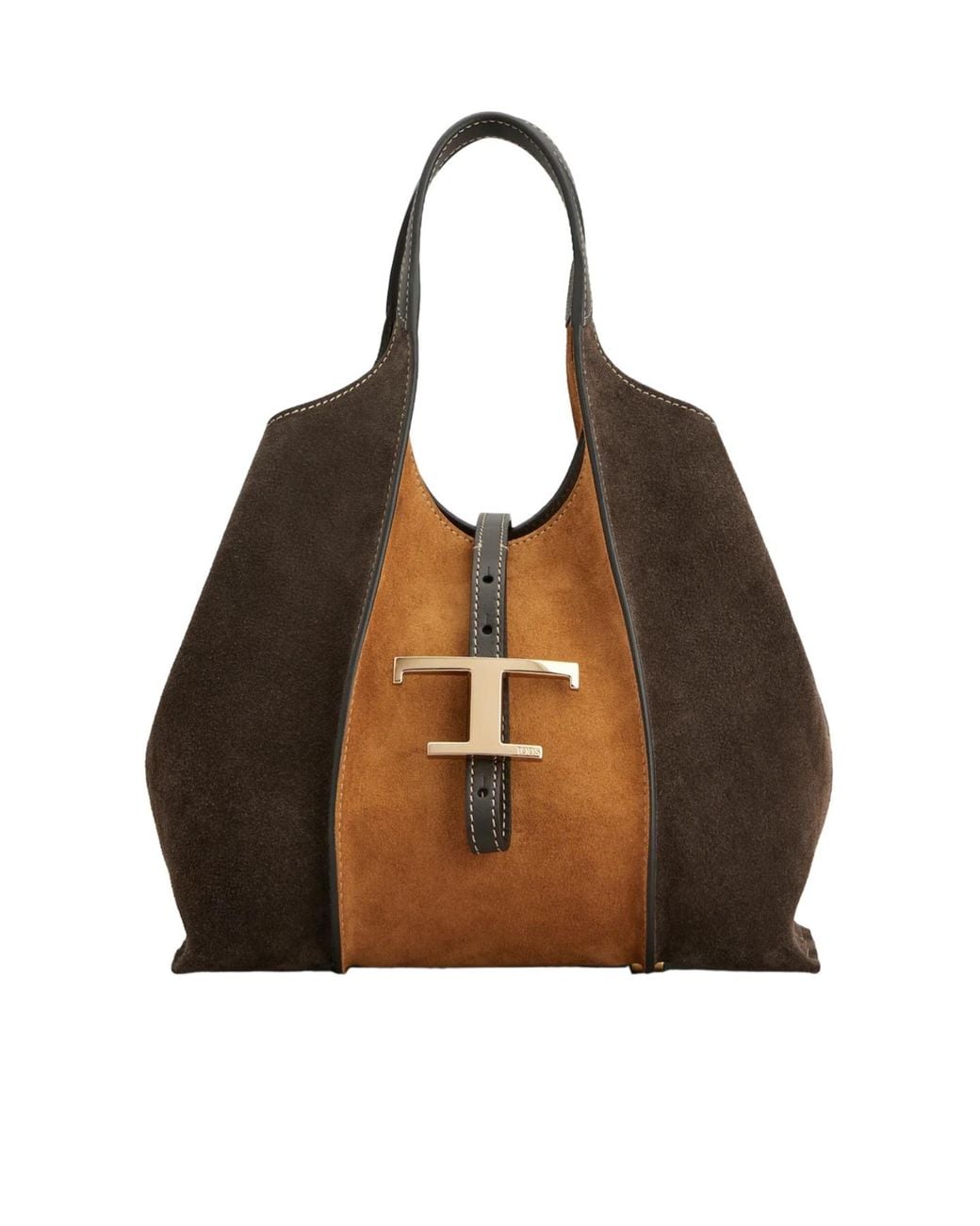 Tod's Brown T Timeless Mini Tote Bag