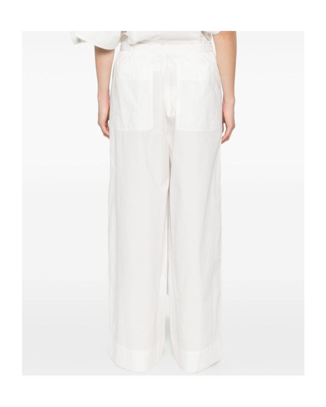 Soeur White Lace-Up Casual Pants
