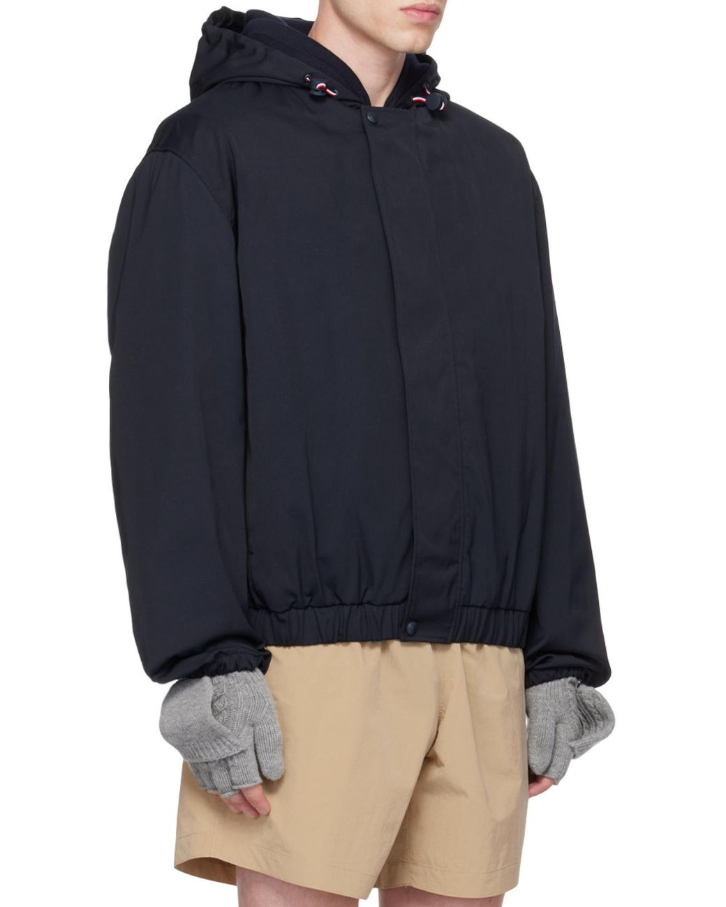 Thom Browne Blue Hooded Jacket for men