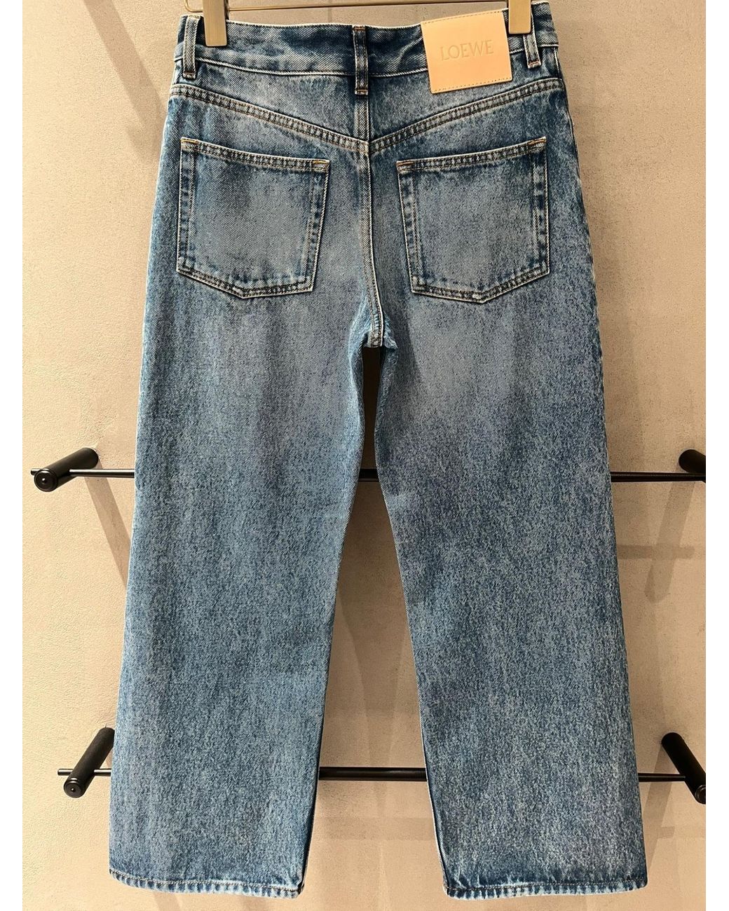 Loewe Blue Flared Leg Denim Trousers