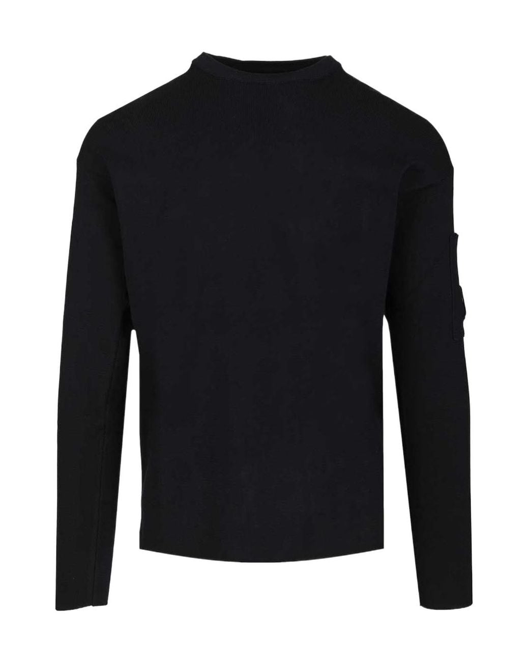 C P Company Black C.P.カンパニー シーアイランド リブレンズセーター for men