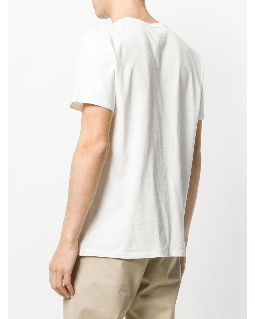 Maison Kitsuné White Parisien Printed T-Shirt for men