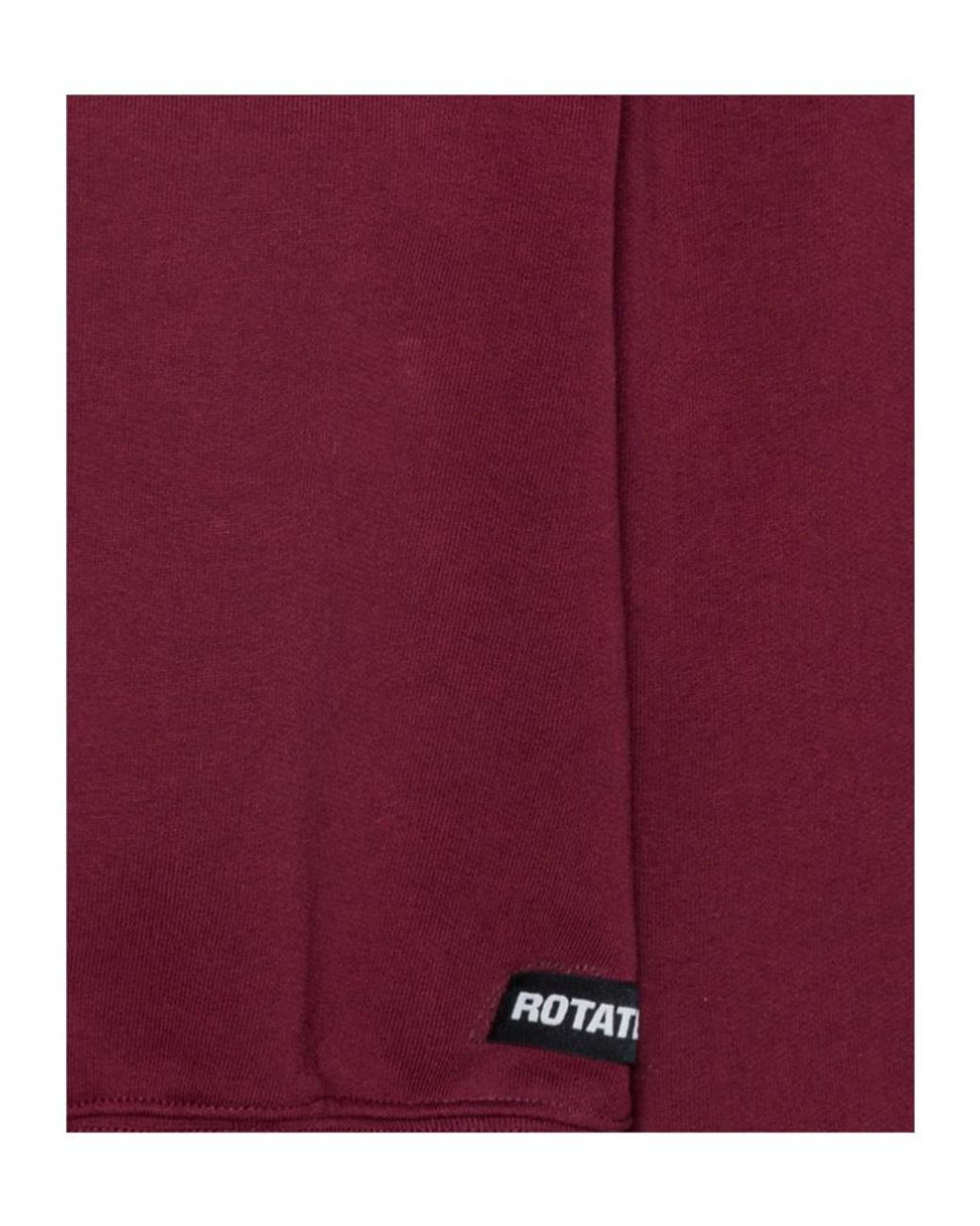 ROTATE BIRGER CHRISTENSEN Red Terry Back Cropped Hoodie