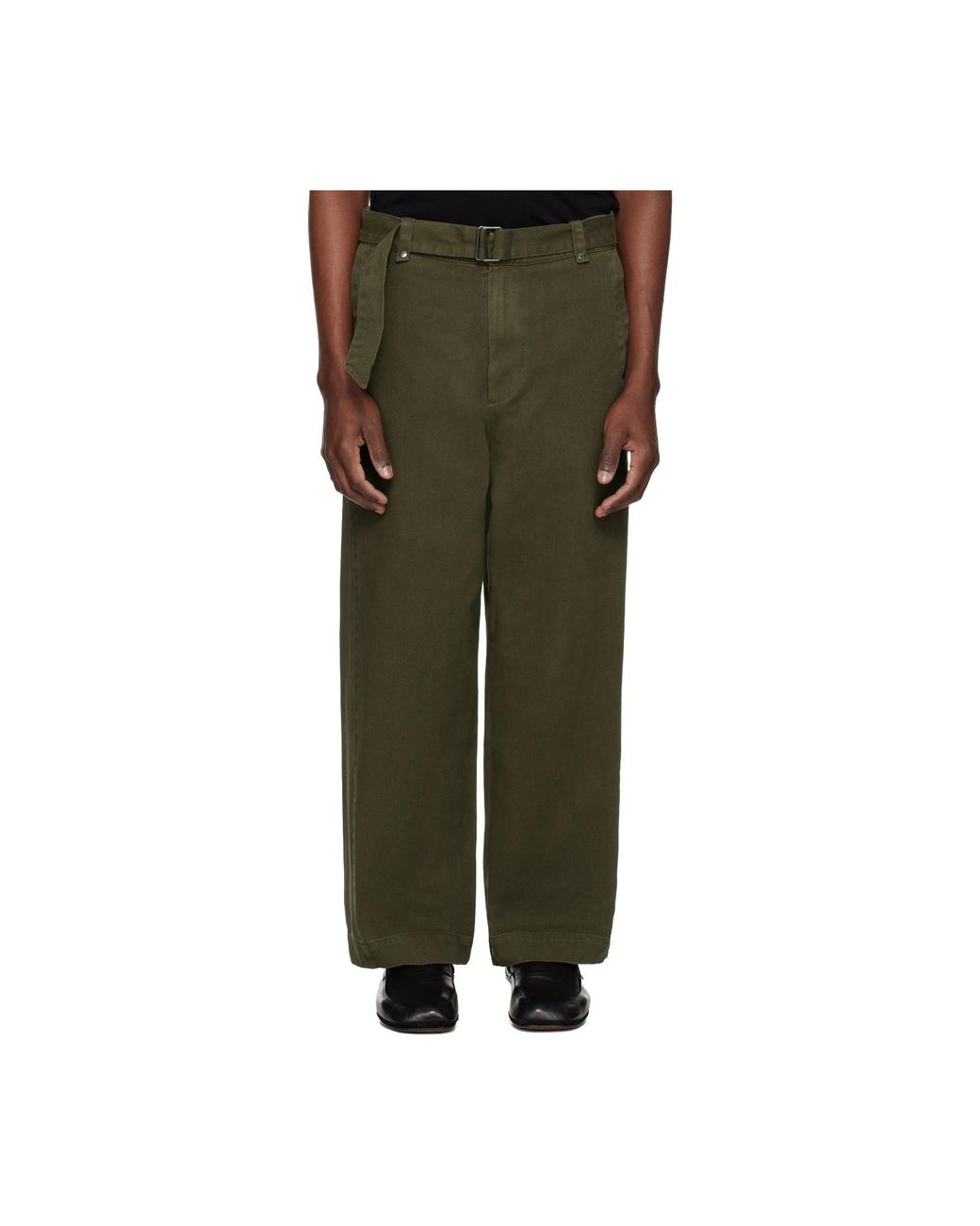 Entire studios Green Gullypant Belted Straight Pants for men