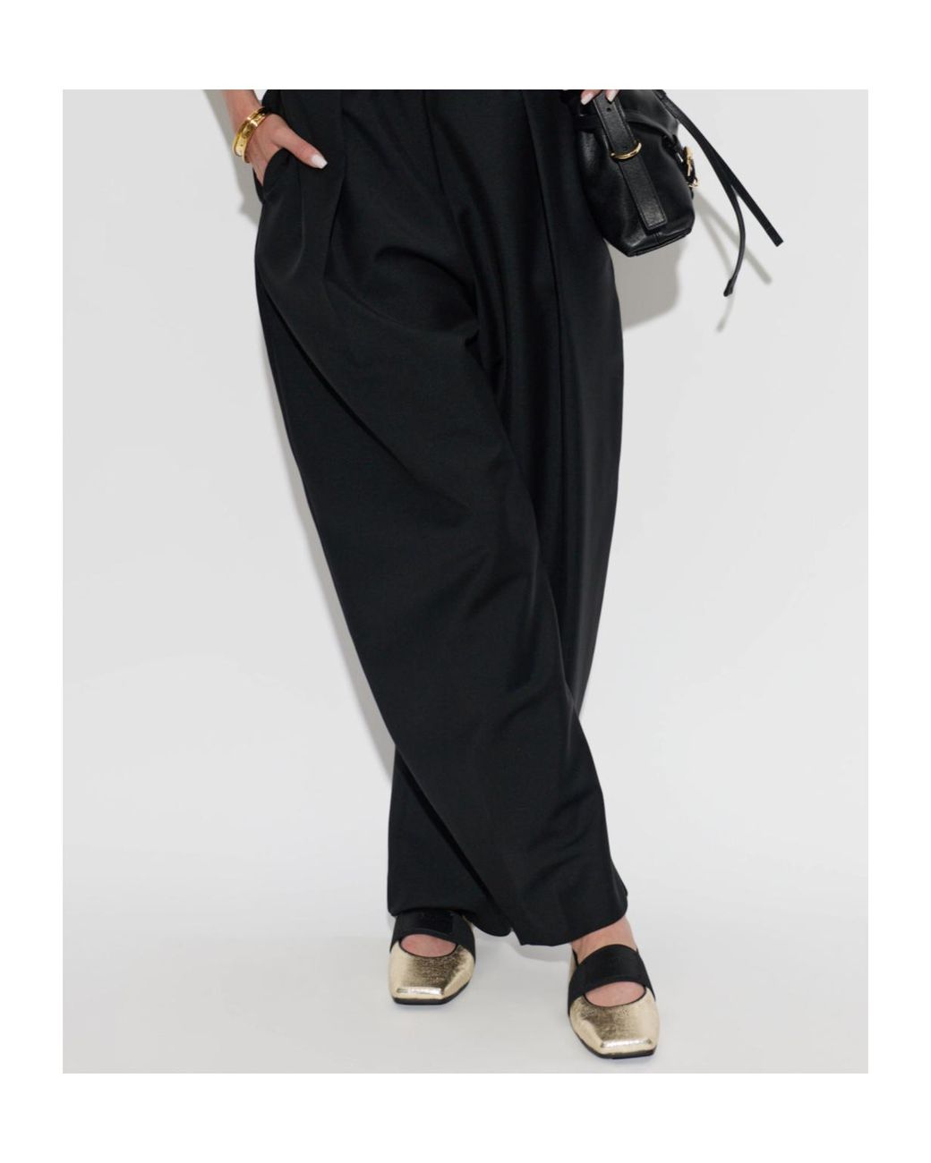 Givenchy White Sliced Strap Ballet Flats