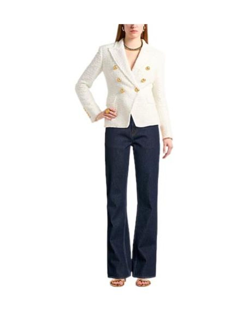 Burberry Blue Dark Wash Flare Jeans