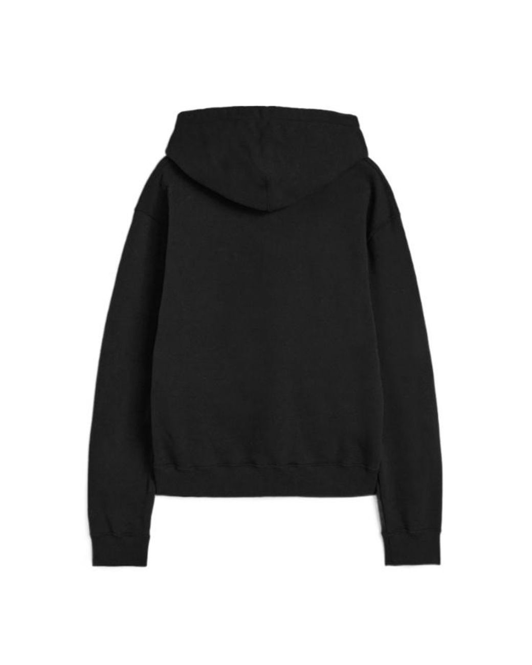Jil Sander Black Cotton Terry Hooded Sweatshirt for men