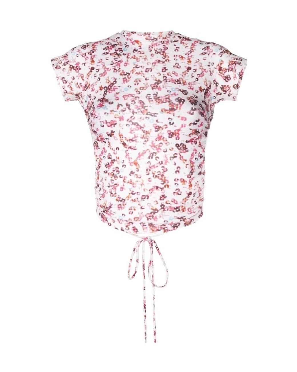 Isabel Marant Pink Isabel Marant Étoile Cut-Out Short-Sleeved Top