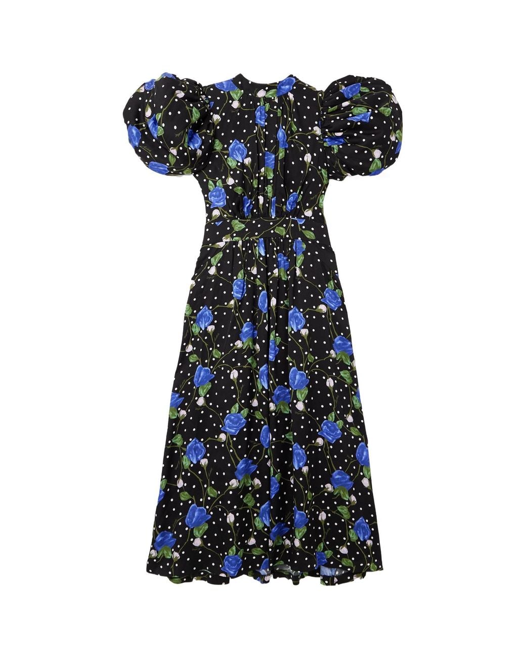 ROTATE BIRGER CHRISTENSEN Blue Stripped Printed Dress With No Back Coverage