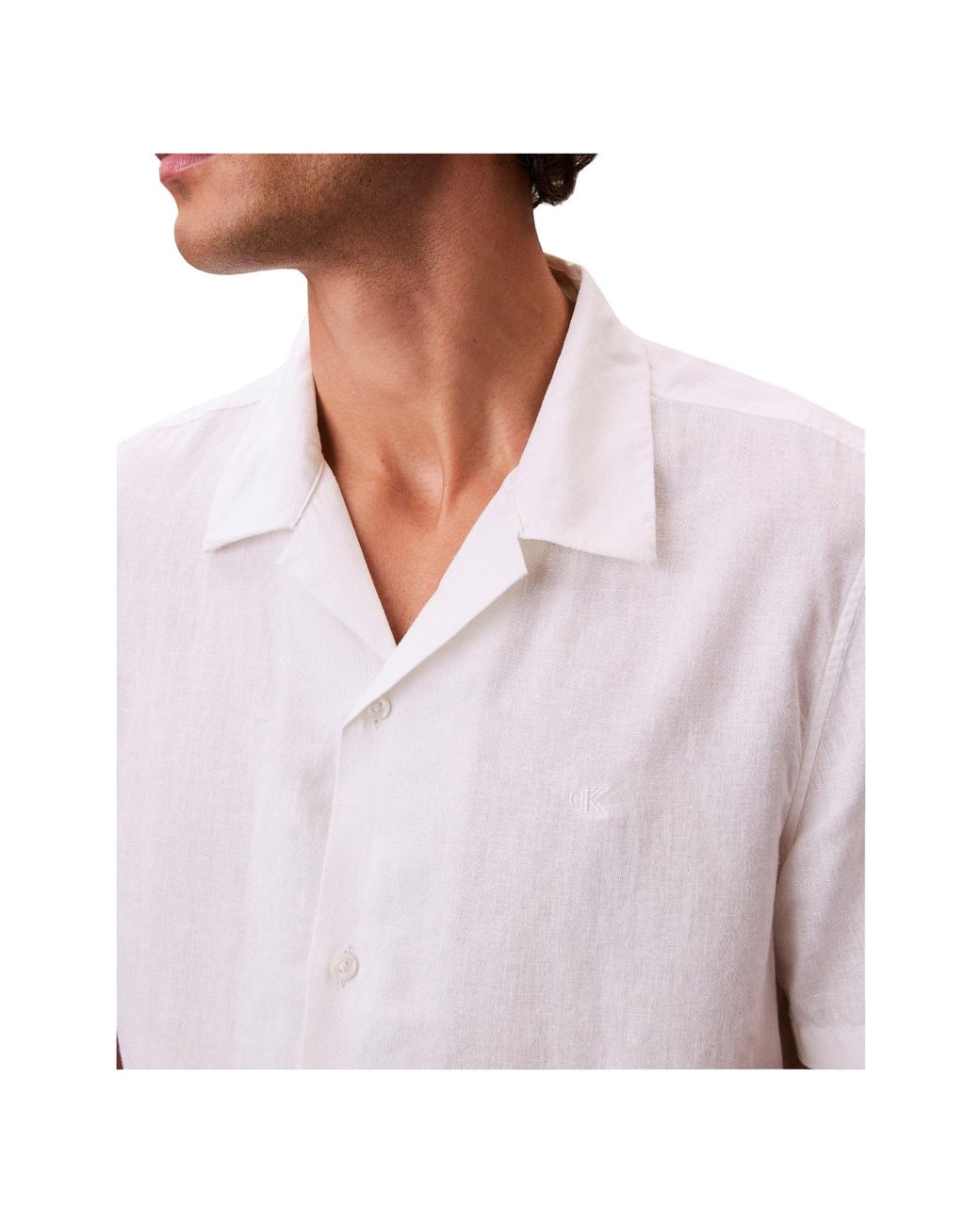 Calvin Klein White Solidcolor Shortsleeve Shirt for men