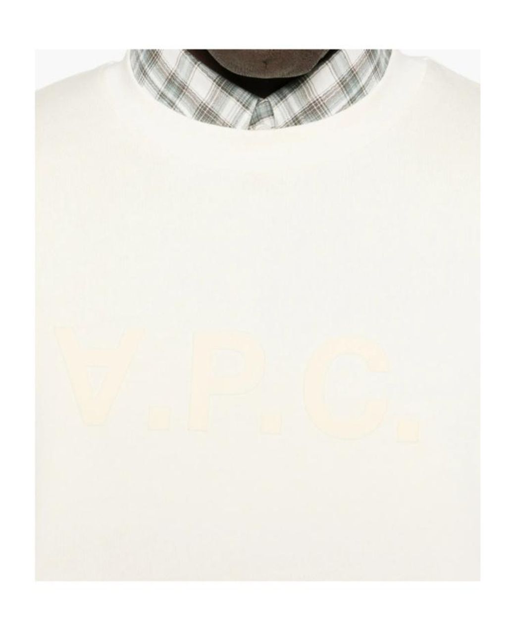 A.P.C. White Logo Crew-Neck Sweatshirt for men