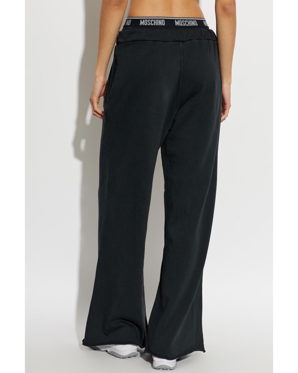 Moschino Black Active Logo Waistband Sweatpants