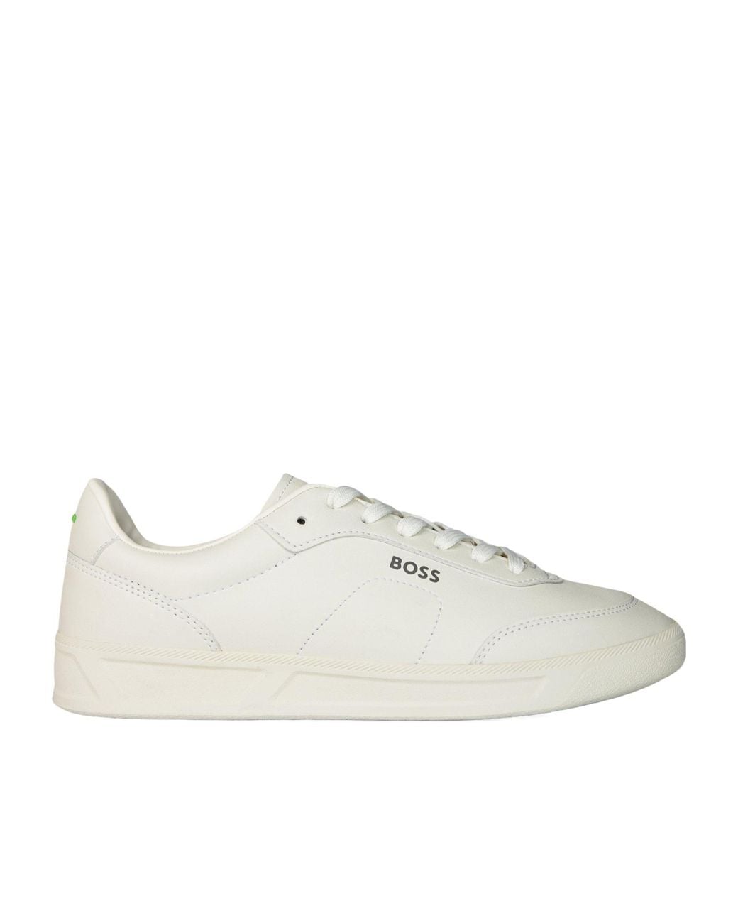 Boss White Simple Sports Shoes for men