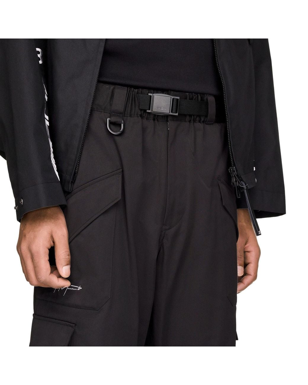 Y-3 Black Mercedes Cargo Trousers for men