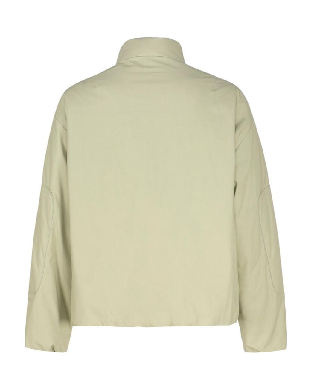 Jil Sander Green Long-Sleeved Down Jacket With Standing Collar for men