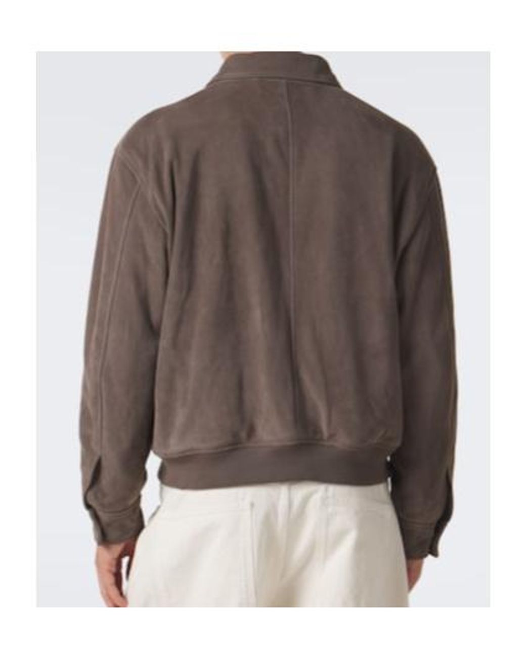 FRAME Brown Suede Blouson Jacket for men