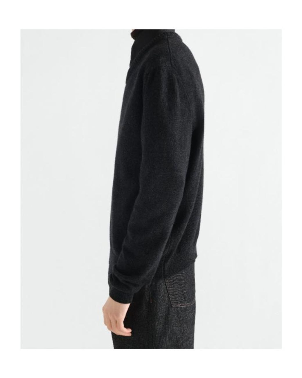 Lemaire Black Crew-Neck Sweater for men