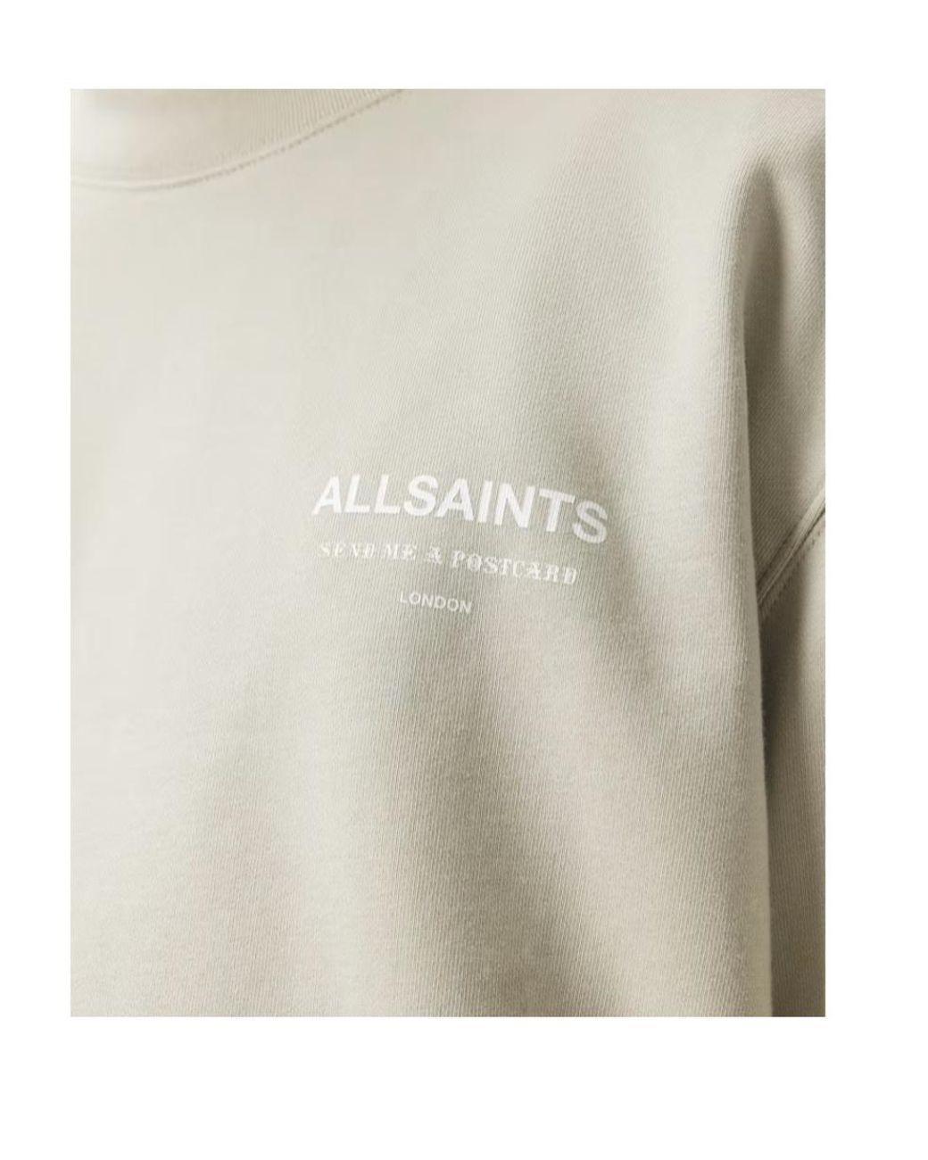 AllSaints White Dreamer Oversized Crew Neck Sweatshirt for men