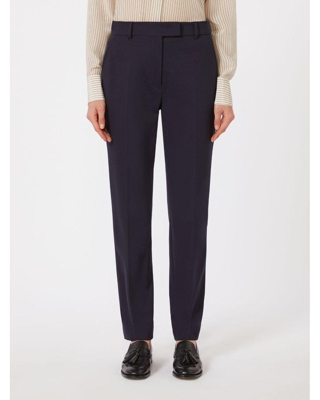 Max Mara Blue Studio Casa Straight Leg Trousers
