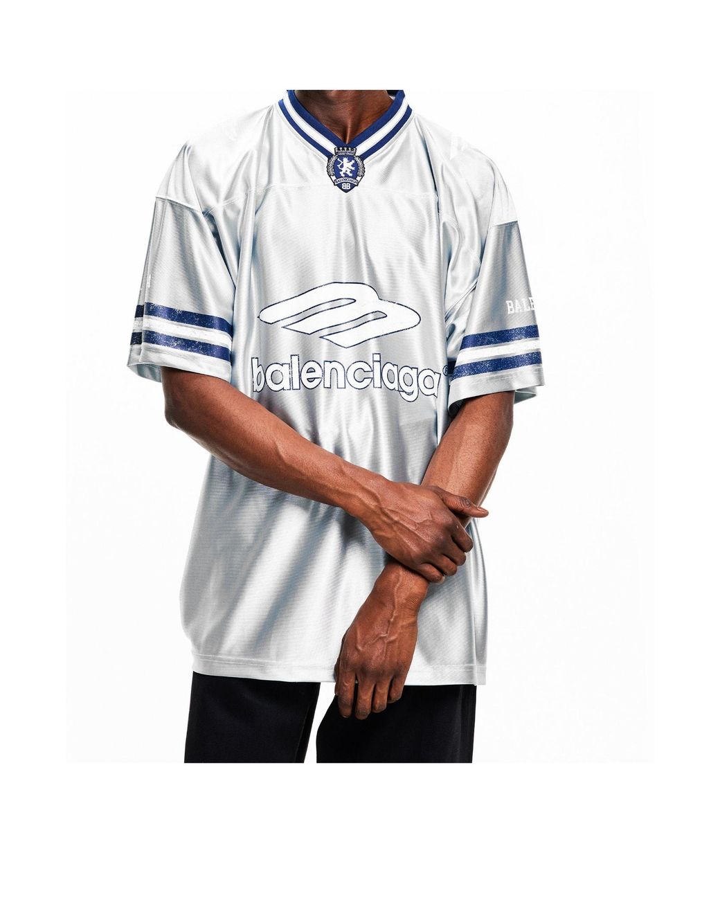 Balenciaga White Logo T-Shirt for men