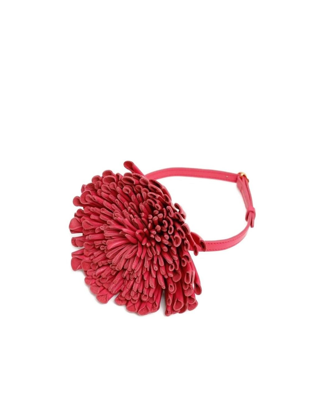 Alaïa Red Leather Flower Choker
