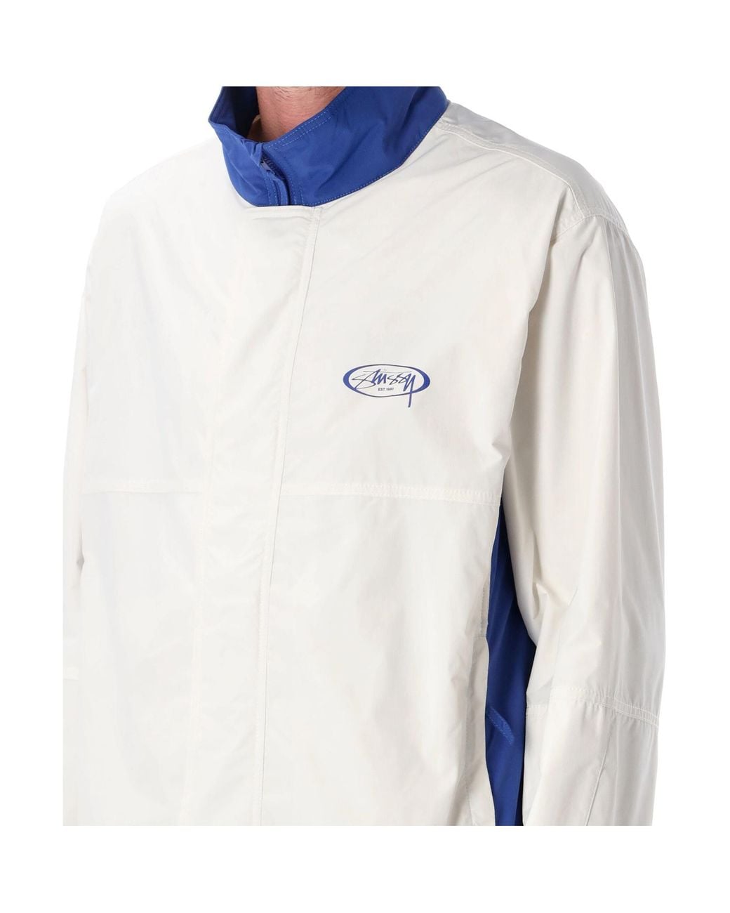 Stussy Blue Stüssy Logo High-Neck Jacket for men